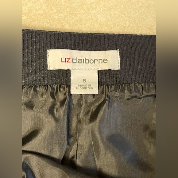 Liz Claiborne Women’s black lined skirt with pockets and elastic waistband Sz 8 - Picture 10 of 14
